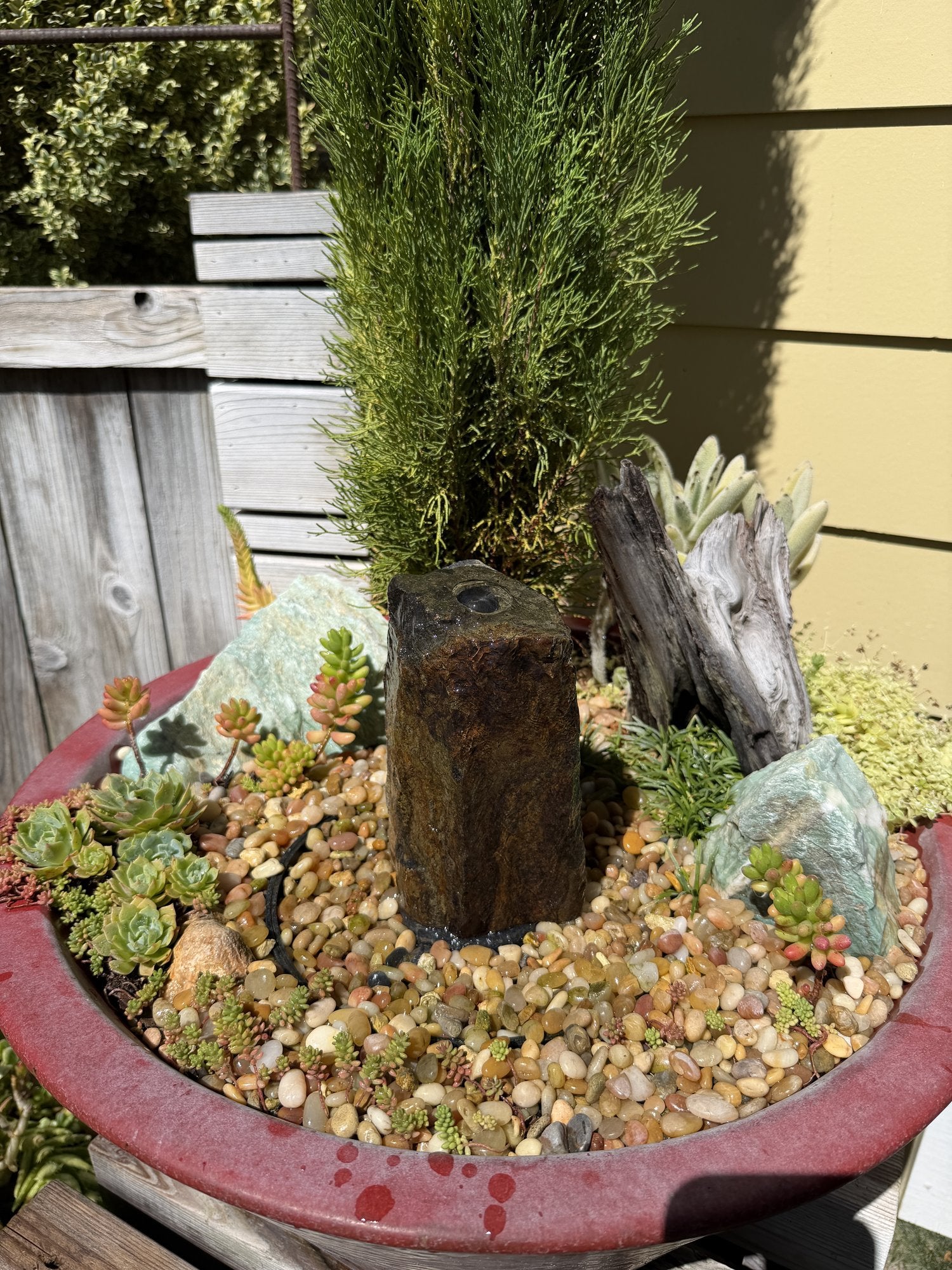 Basalt Mini Column Fountain Stone - 5"x7-1/2" Tall