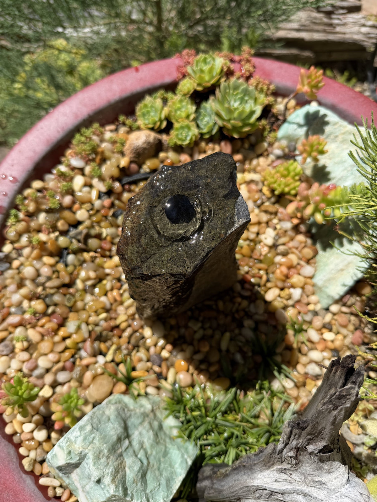 Basalt Mini Column Fountain Stone - 5"x7-1/2" Tall