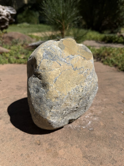Natural Fountain Stone - River Rock Bird Bath for a Bubbling Water Fountain (6"x7")