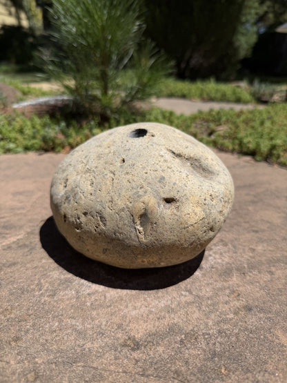 Natural Fountain Stone - River Rock Bird Bath for a Bubbling Water Fountain (6" tall)