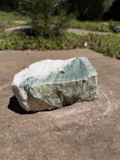 Hand-Polished Stone Bird Bath - Smooth River Rock for a Bubbling Fountain (7"x5"x2")