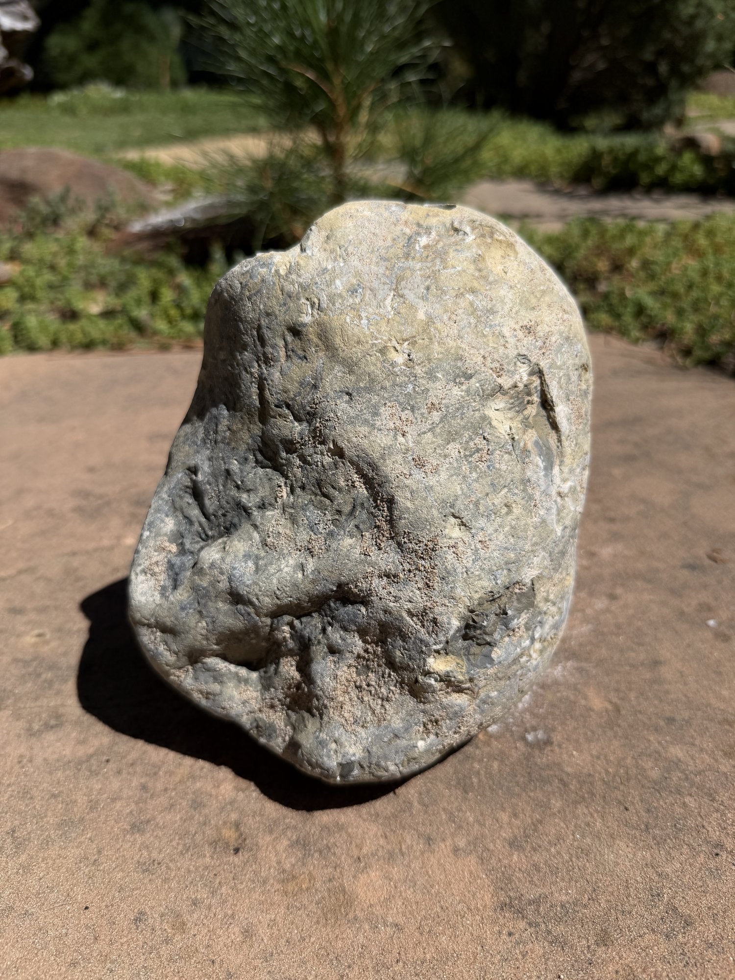 Natural Fountain Stone - River Rock Bird Bath for a Bubbling Water Fountain (6"x7")