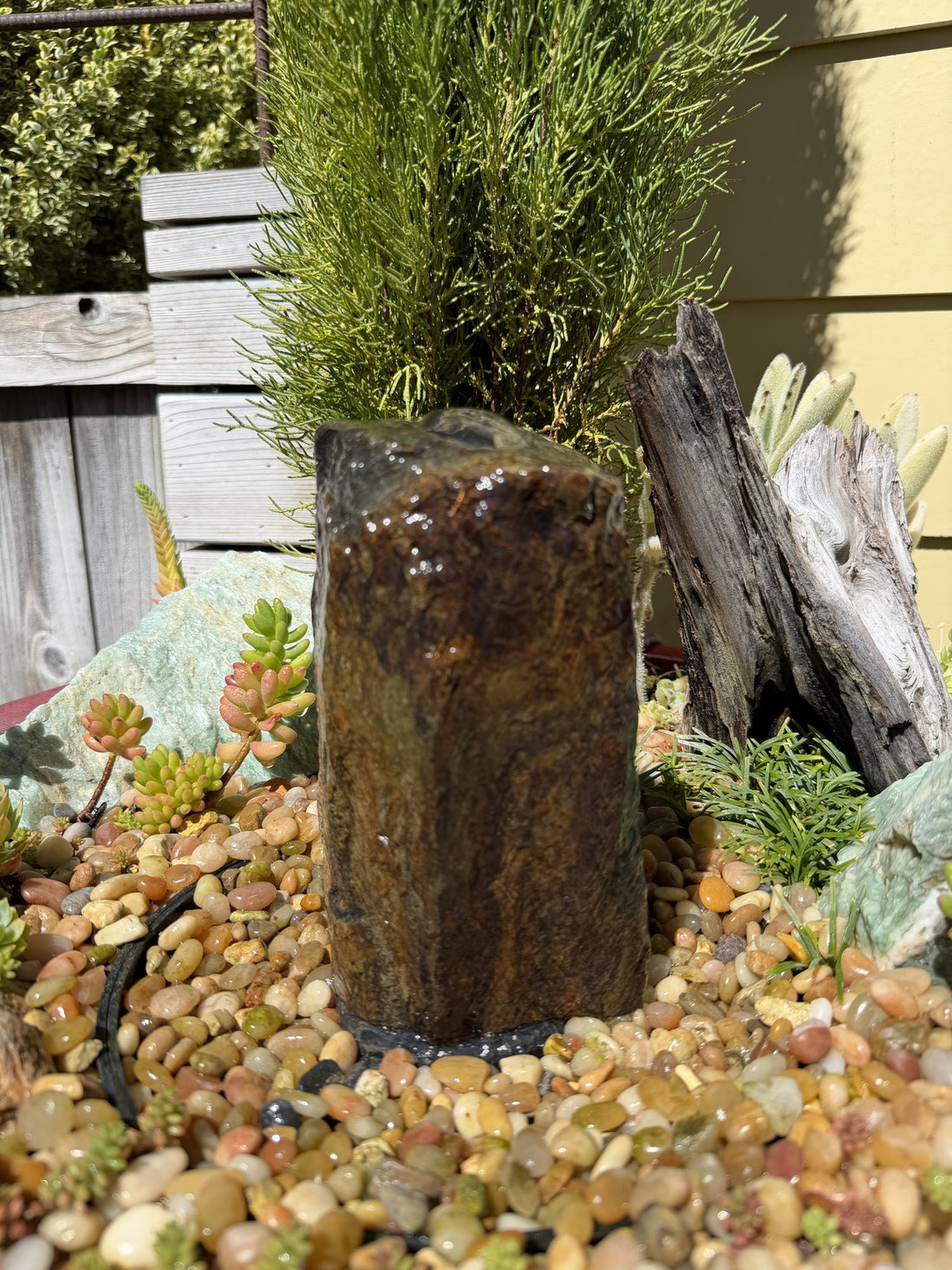 Basalt Mini Column Fountain Stone - 5"x7-1/2" Tall