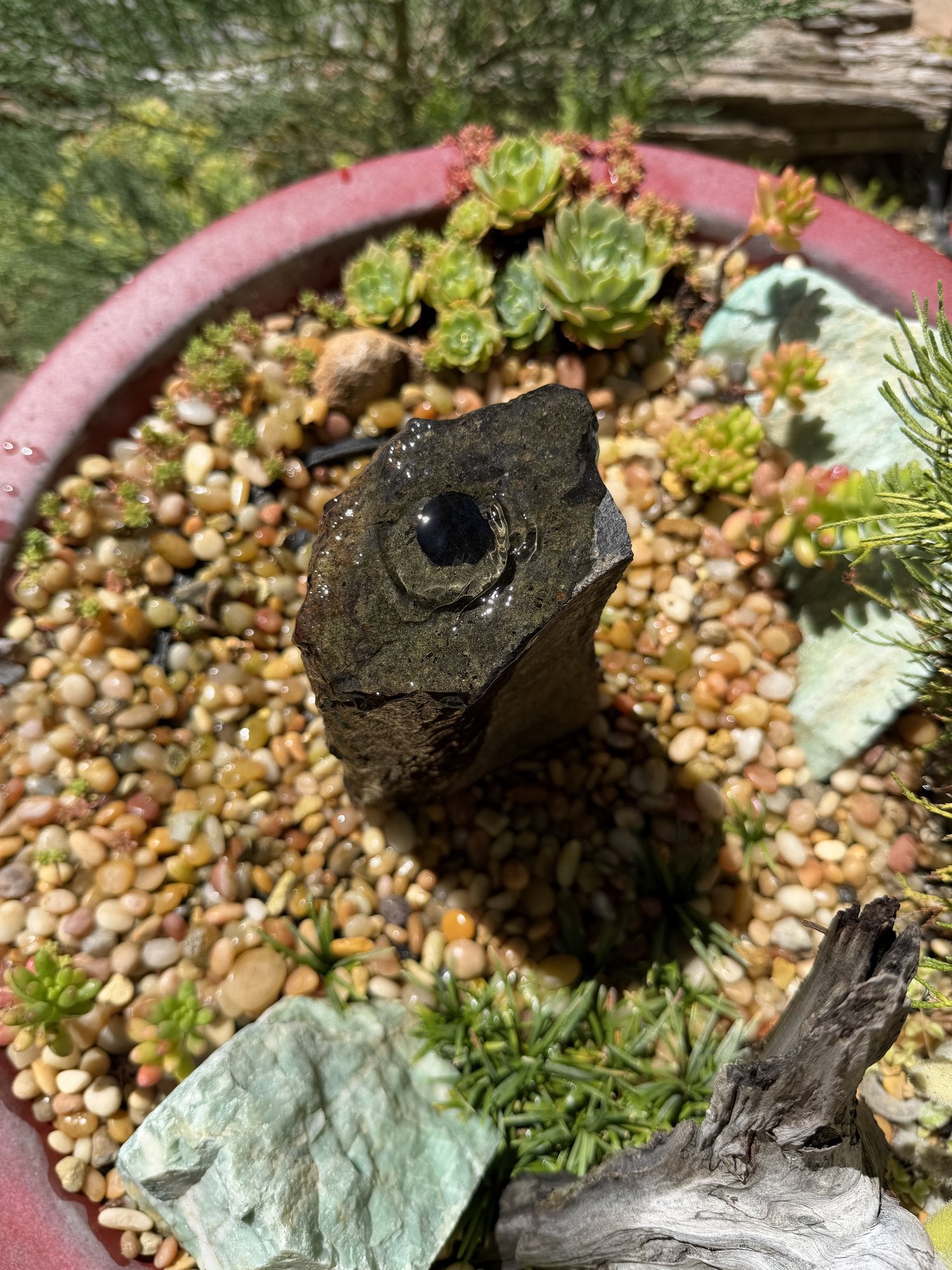 Basalt Mini Column Fountain Stone - 5"x7-1/2" Tall