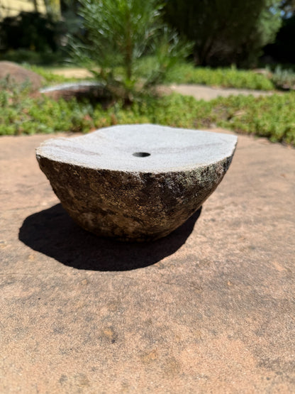 Drilled Fountain Stone — 6"x6"x3" high
