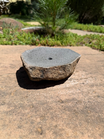 Hand-Polished Fountain Stone — 6-1/2"x6"x2" tall